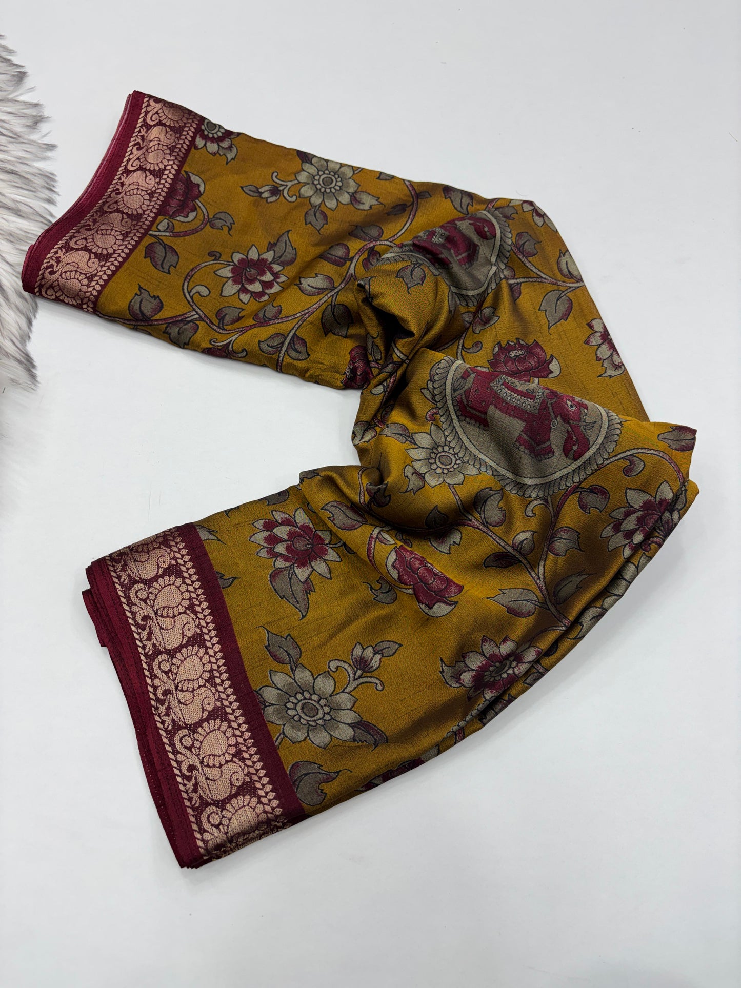 Budget friendly Kalamkari Dola
Silk saree