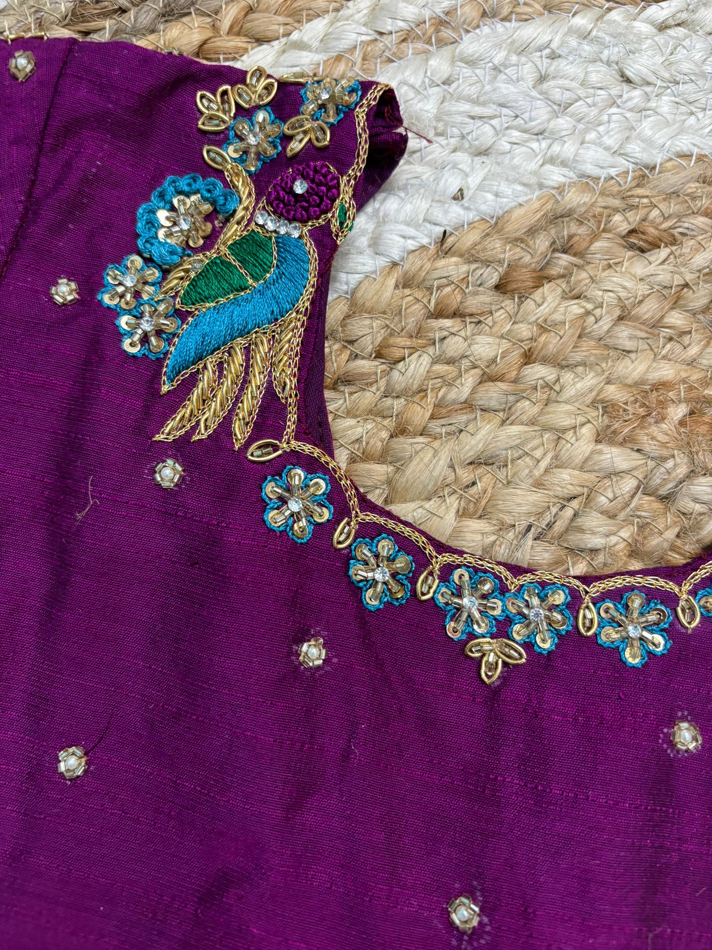 Banaras Silk Kids Wear with Maggam Handwork with boys dhoti with kurta sets