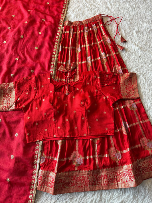 Floral Soft Dola Cotton Designer Lehenga