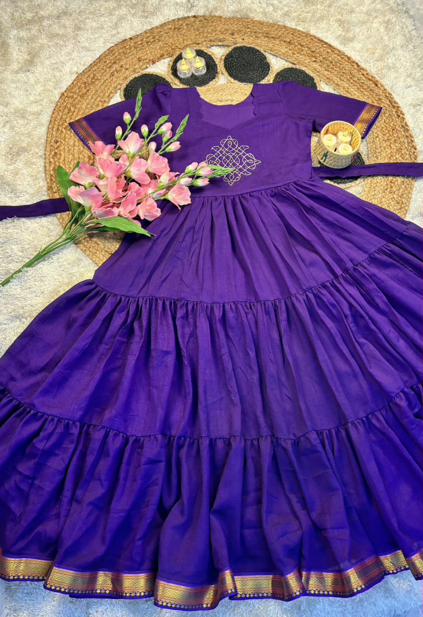 Café blooming vichitra silk gowns