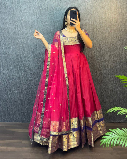 Narayana Silk Butterfly Desginer Classic Gowns