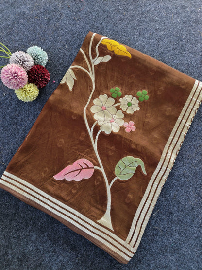 Paper silk Vintage vibe paper silk saree