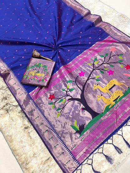 Budget paithani rich zari classic sarees