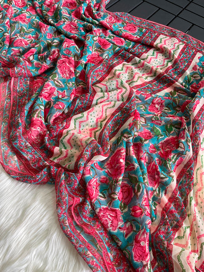 Budget georgette printed sarees