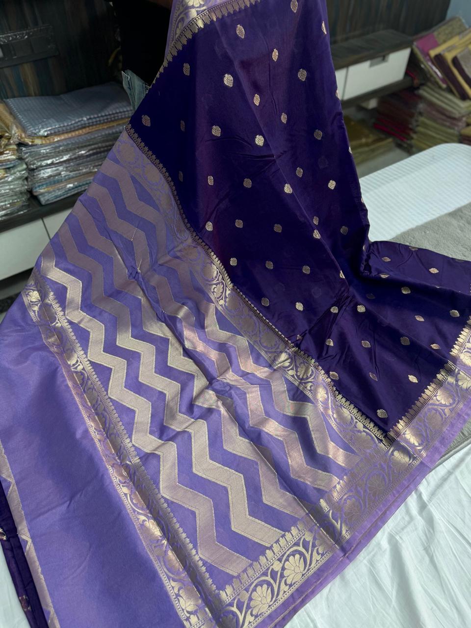 Vintage Raw mango Soft silk Banarasi saree