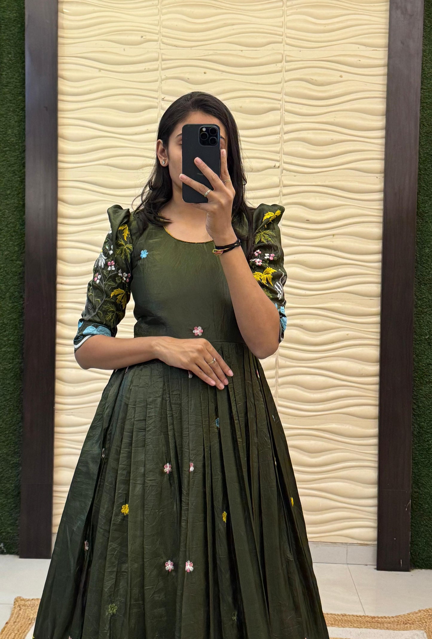 Soft crush pichwai classic gowns