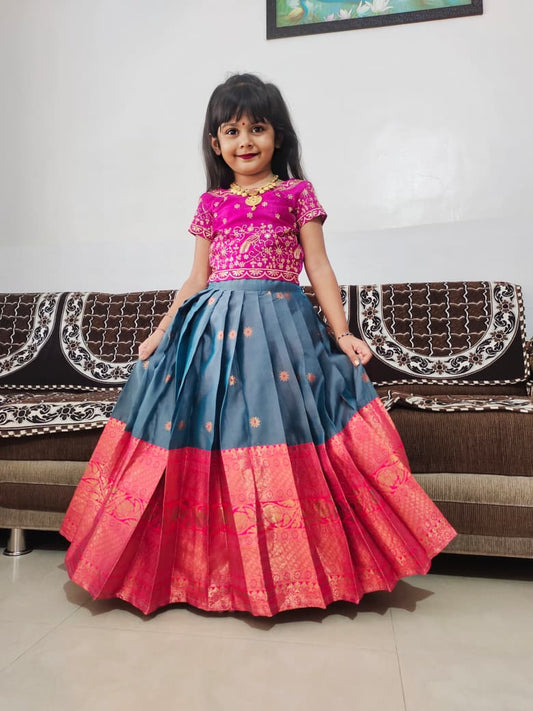 Kids Ugadi special cute weaving work sets