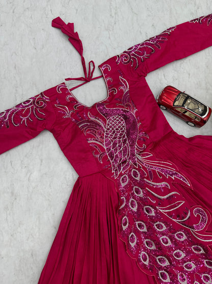 Big boss tanuja peacock long gown