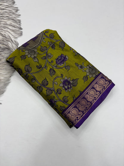 Budget friendly Kalamkari Dola
Silk saree