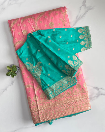 Royal Banaras Premium Classic saree with stitched blouses