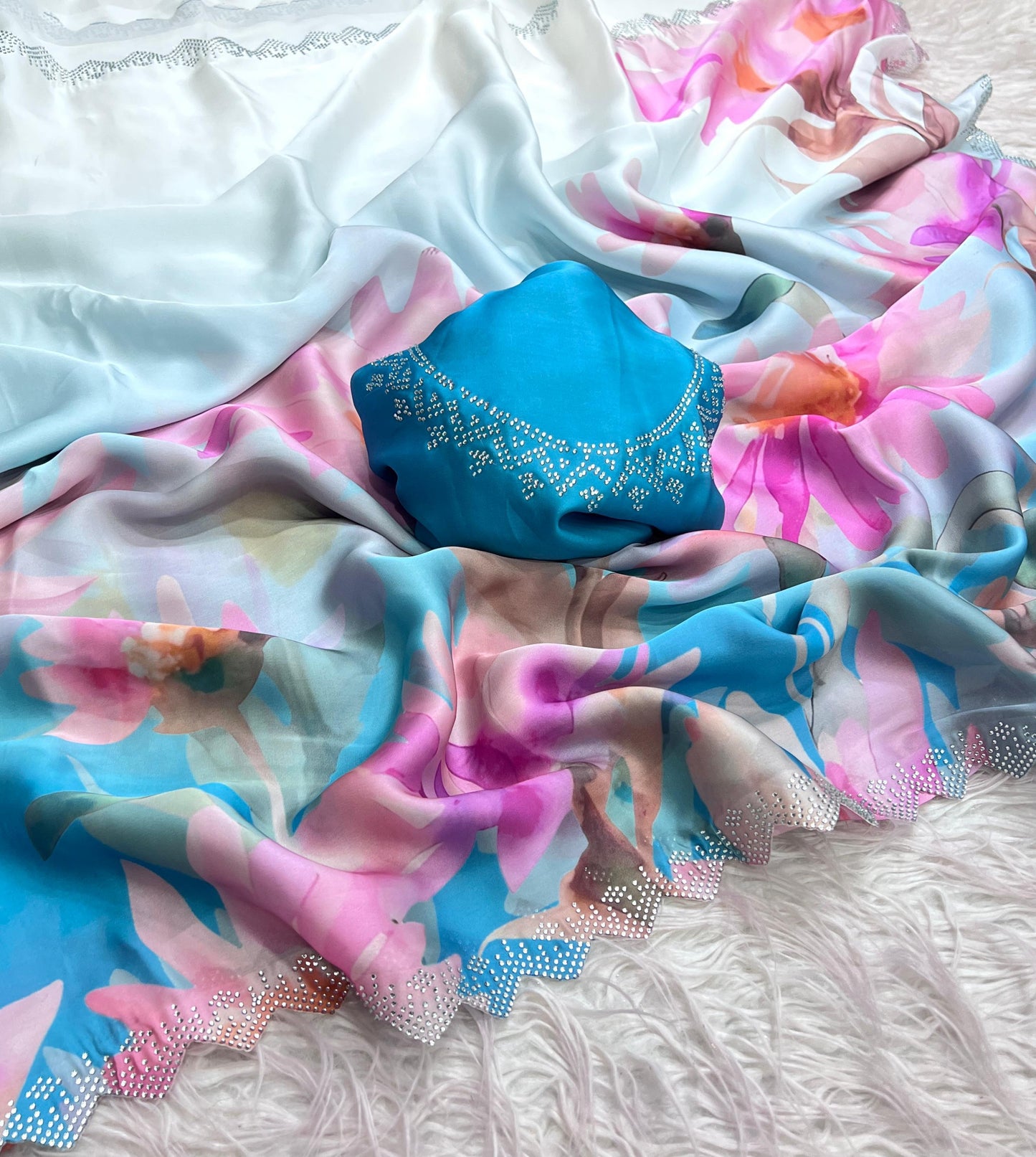 Maheswari Silk Cutwork fancy sarees