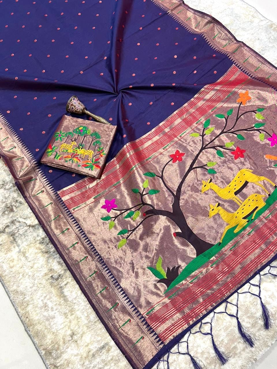 Budget paithani rich zari classic sarees