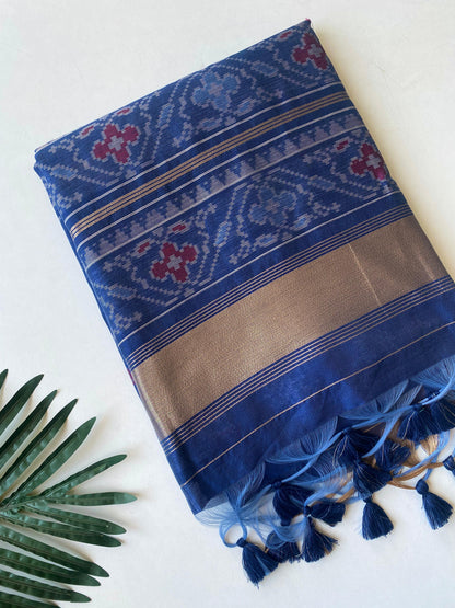 Tussar Patola ikkat budget saree