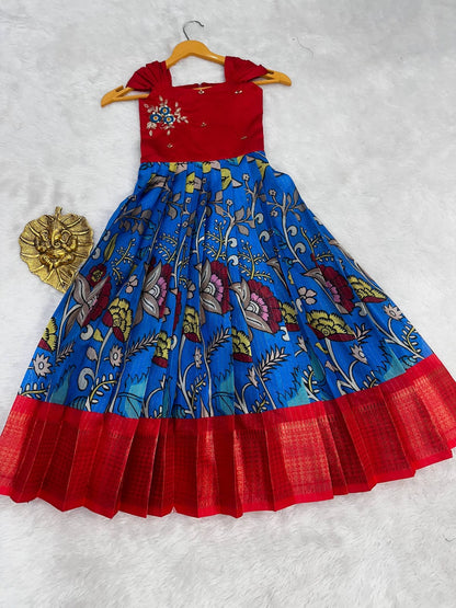 Kids Kalamkari fusion gowns