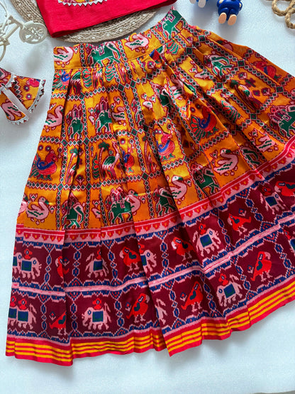 Trending Patola Series Kids cute  choli  sets