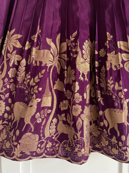 Kalmakari motifs zari long gown with premium dupatta