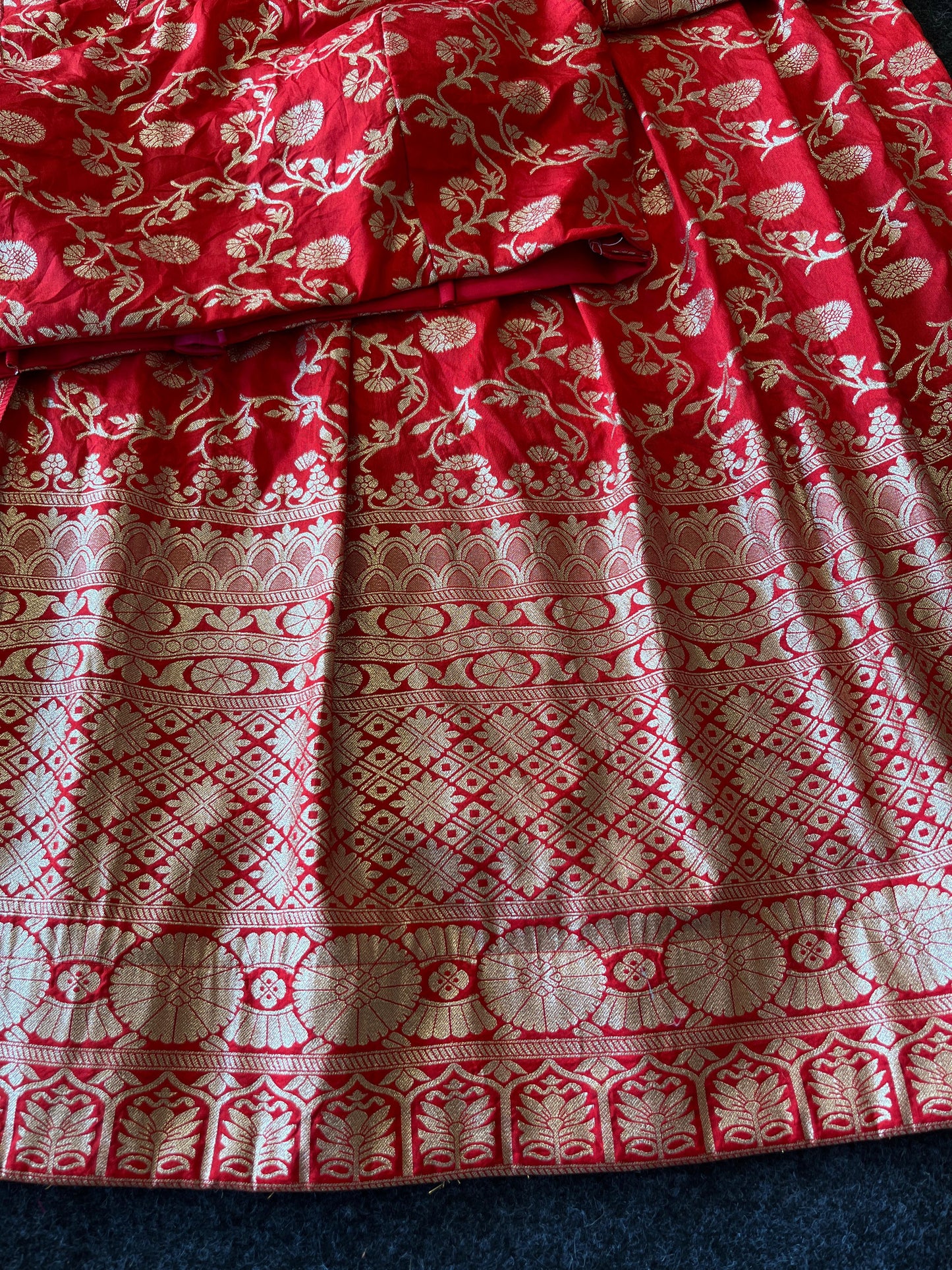 Pattu style south Indian festival lehenga for Ugadi
