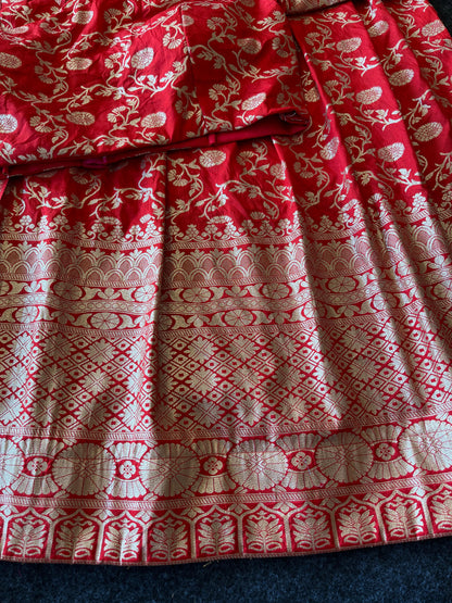 Pattu style south Indian festival lehenga for Ugadi