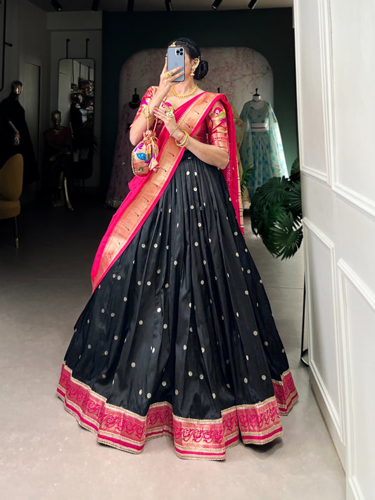 Paithani Jacquard Silk Festival Collection Lehenga