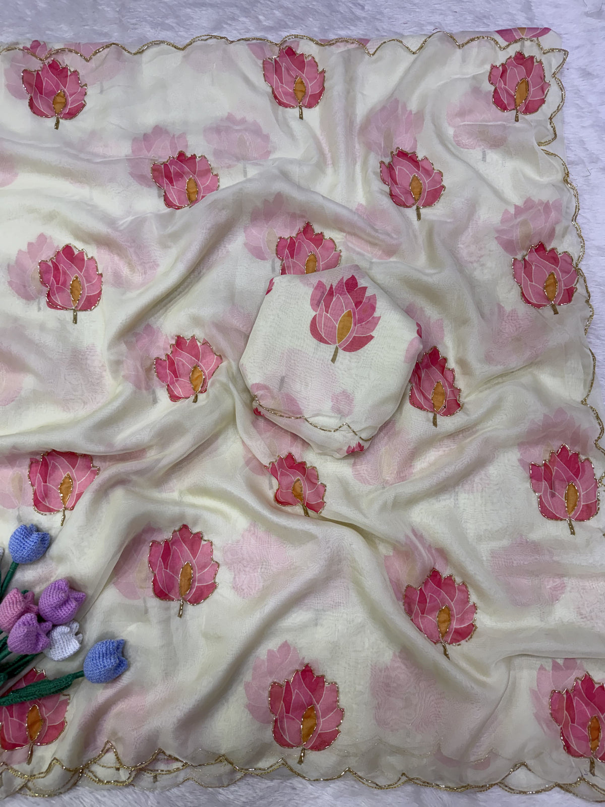Handwork fabsoft budget Designer saree