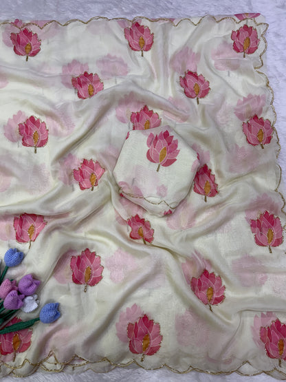 Handwork fabsoft budget Designer saree
