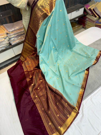 Vintage Dupion soft silk weaving sarees