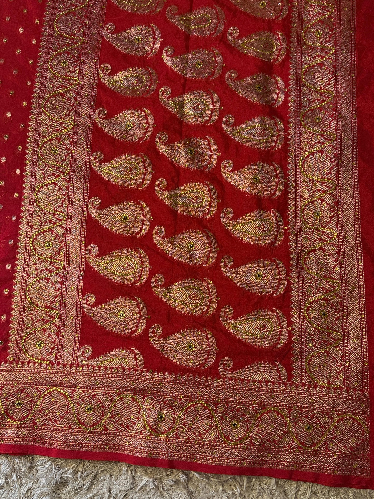 Semi pattu style semi Khadi Kayan Georgette saree