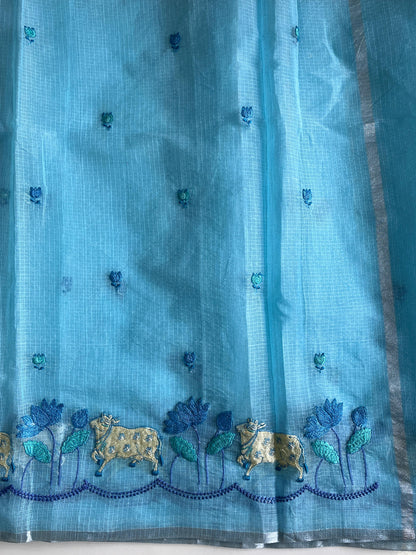 Pichwai Kota Doris With embroidery butties Budget sarees