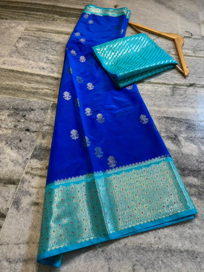 Banarasi katan zari soft fab budget sarees