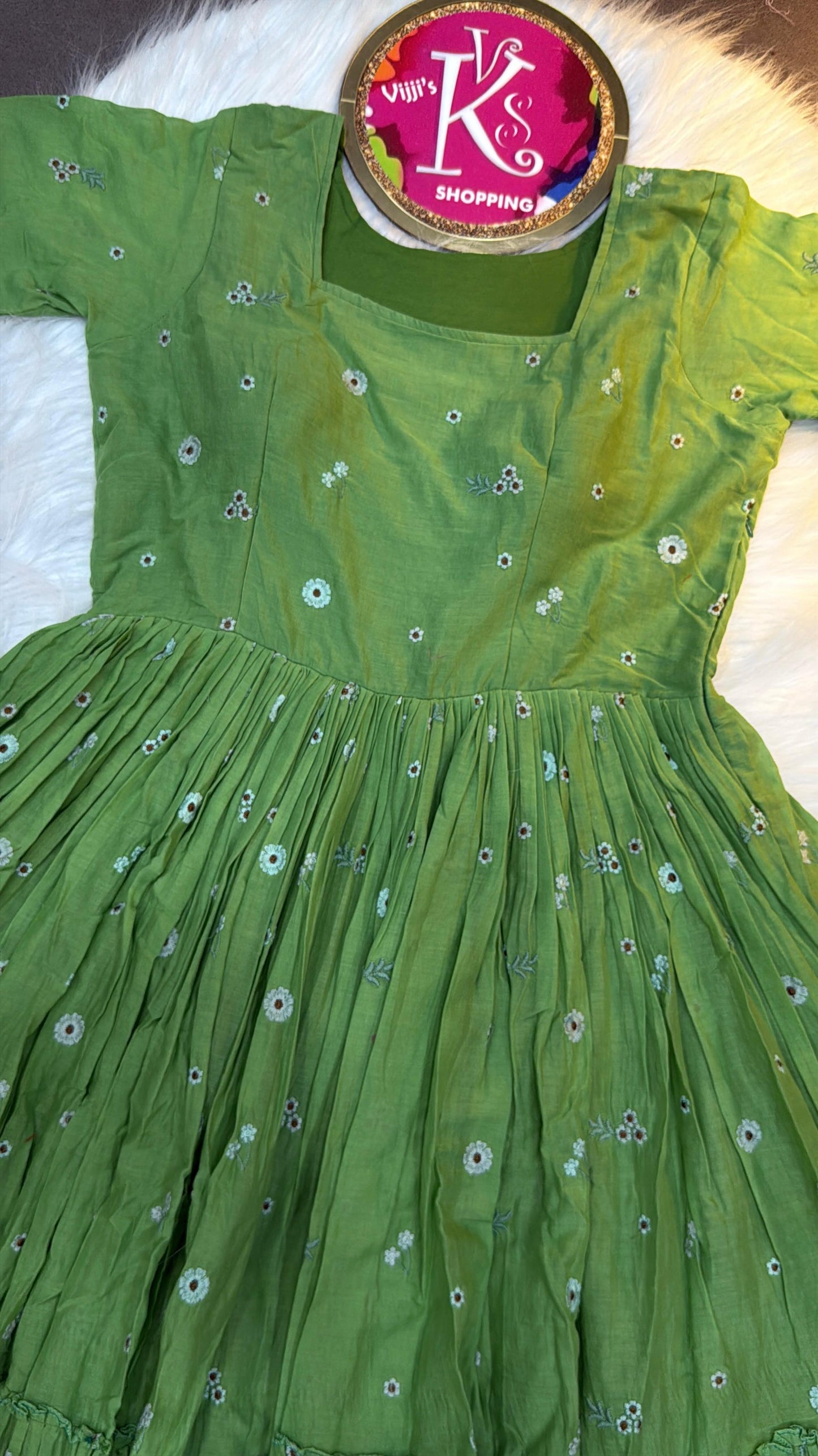 Pure mull Chanderi cotton cafe gowns