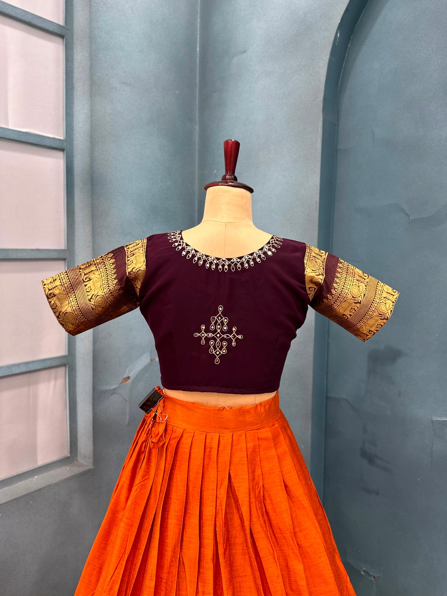 Kanjipuram Kollam Designer Sravanamasam lehenga