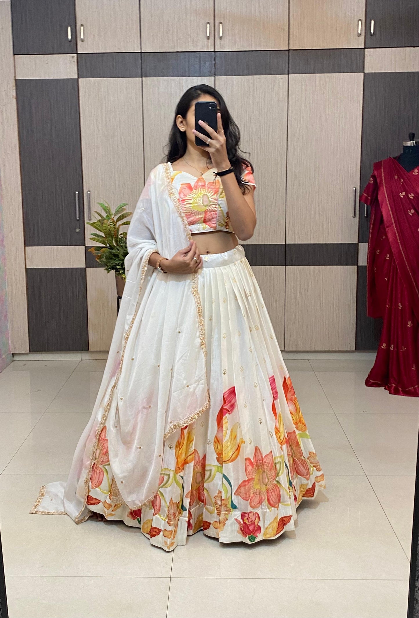 SILK Lehenga choli set with stitched blouse