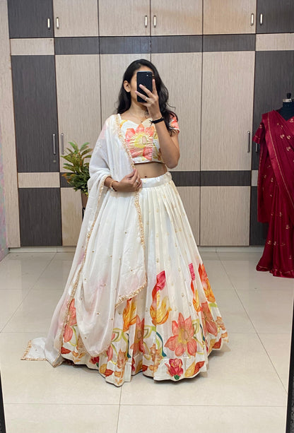 SILK Lehenga choli set with stitched blouse