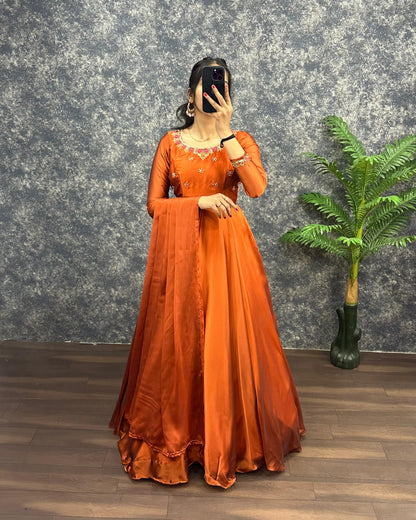 Rangoli classic work gowns