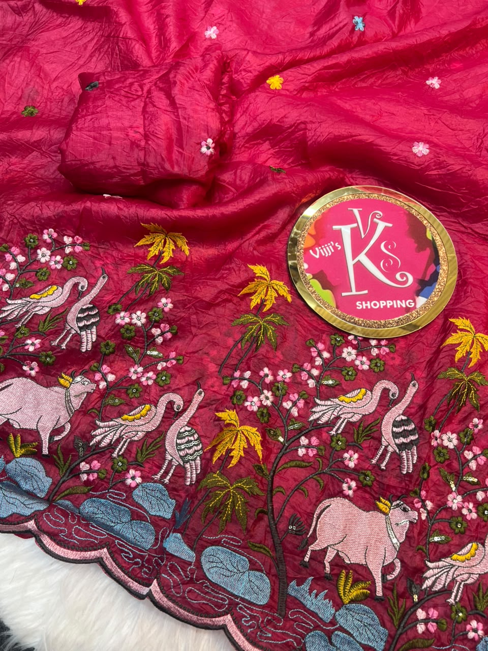 Pichwai heritage meets lightweight grace trendy sarees