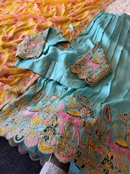 CAMLINE Designer  soft tissue Lehenga