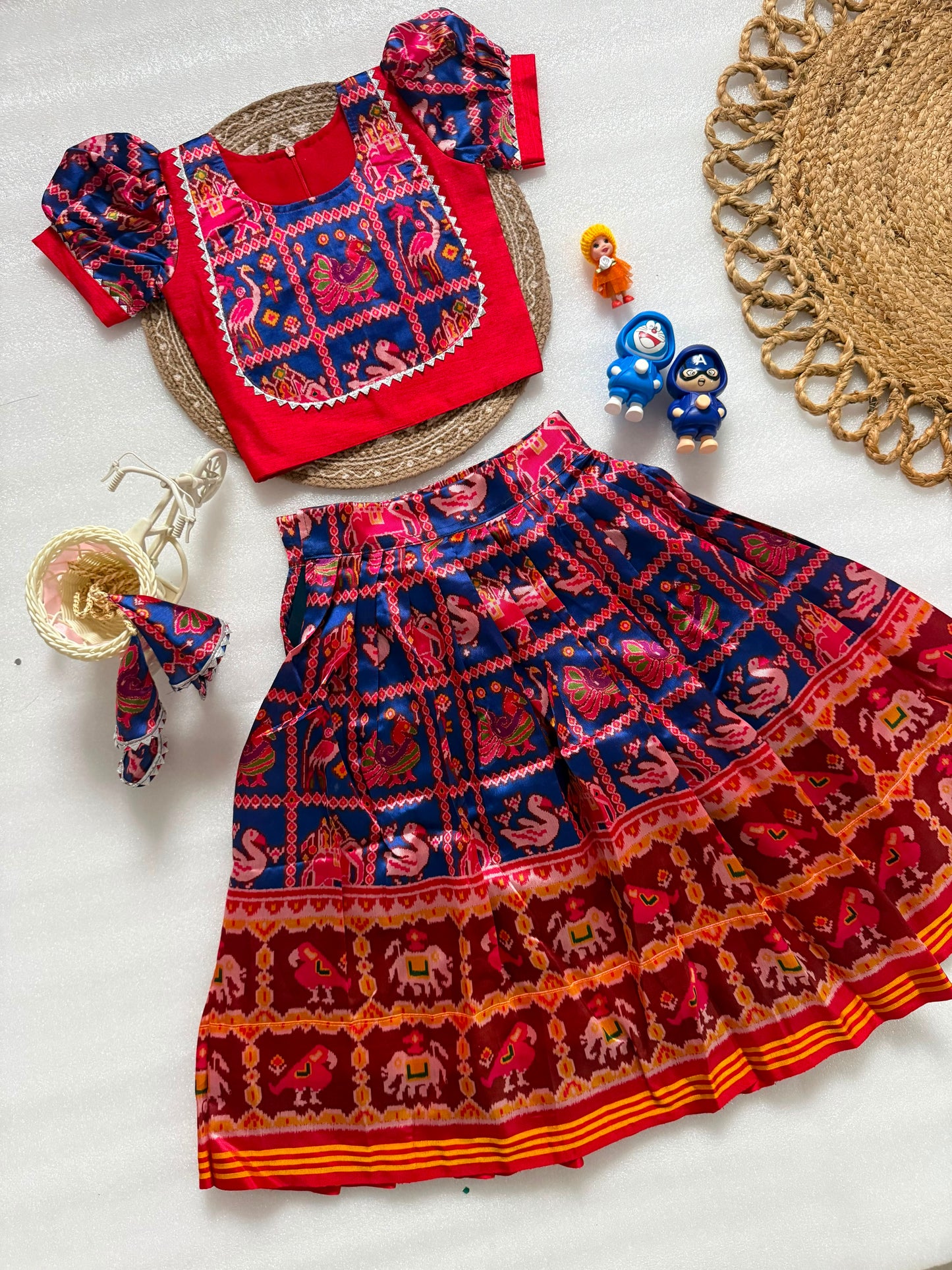 Trending Patola Series Kids cute  choli  sets