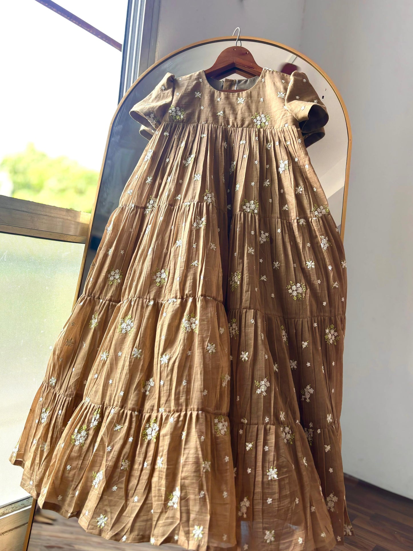 Cafe elegance Mul Chanderi gowns