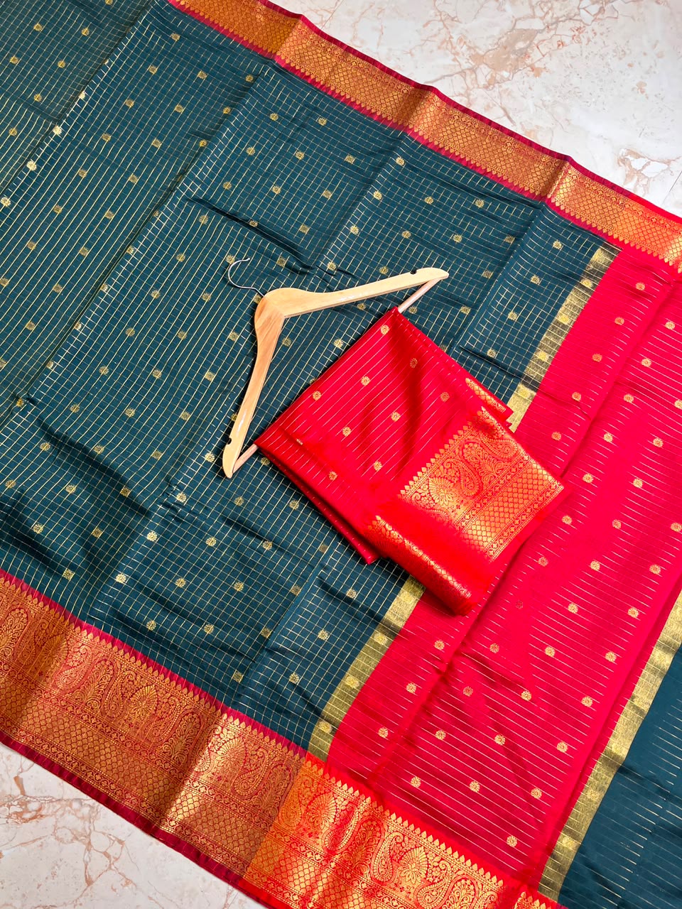 Banarasi Gadwal soft silk saree