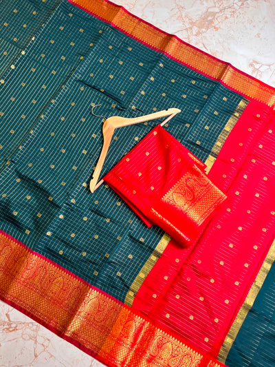 Banarasi Gadwal soft silk saree
