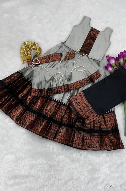 Kids 3 in one model cute gown sets