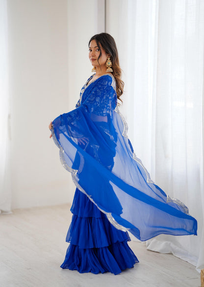 Perfect for parties, festive wear trendy  saree & classy evening events