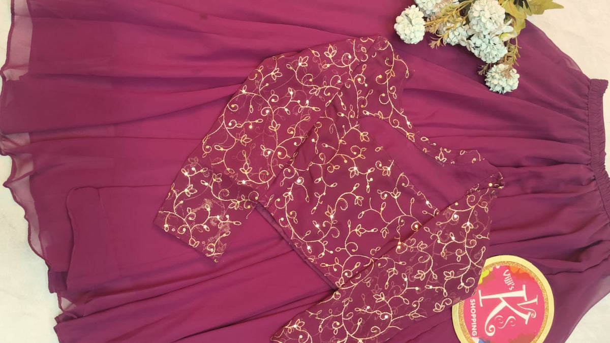 Crop top style (Anarakali ) gown stylish work sets
