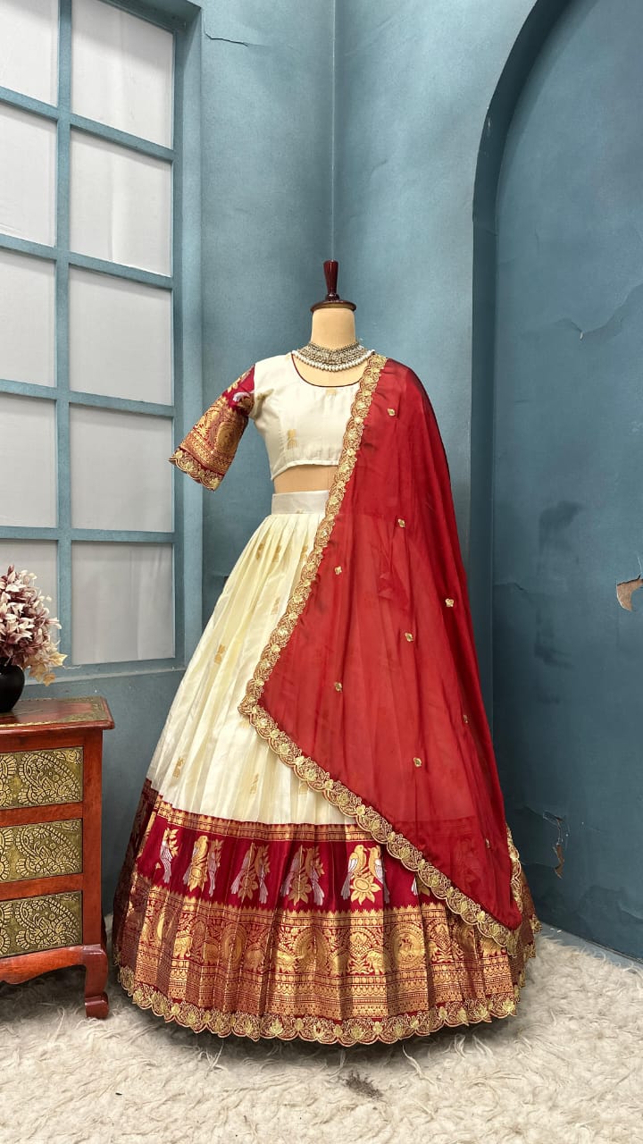 PREMIUM PURE KANJIVARAM SILK LEHENGA