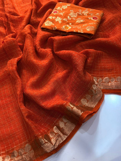 Budget viscose Georgette menakari saree