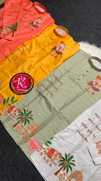 Gents Ganesh Chaturthi special kurta sets
