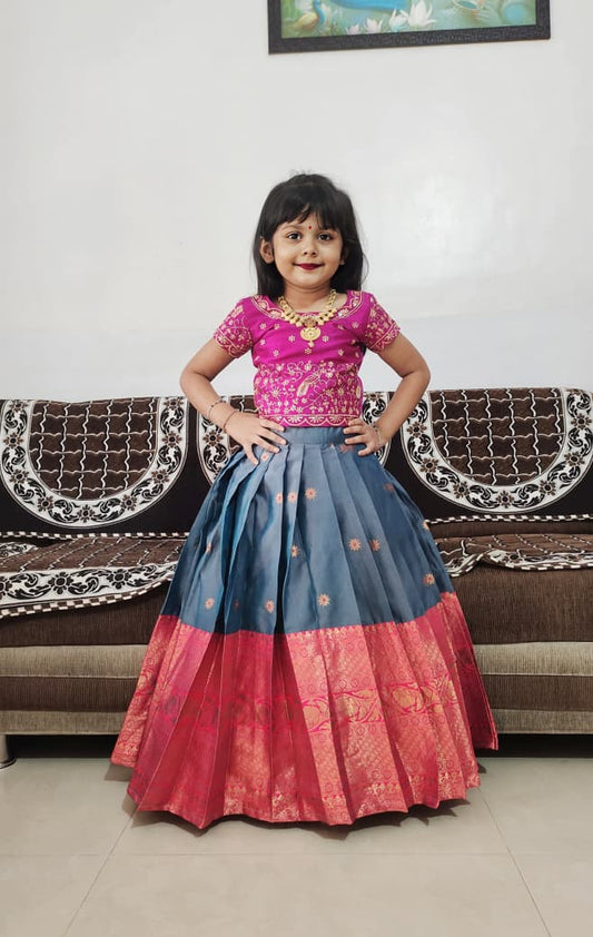 Kids Ugadi special cute weaving work sets