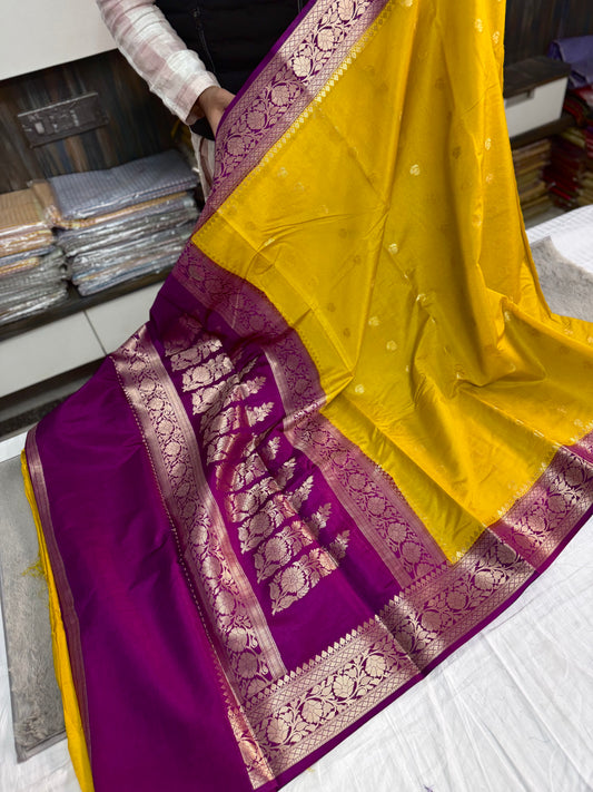 Semi pattu style Rao mango Banarasi’s saree