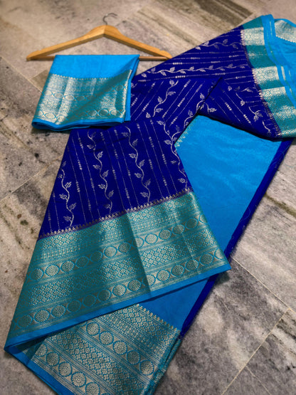 Budget Banarasi Handlooms’s semi chinya silk  sarees
