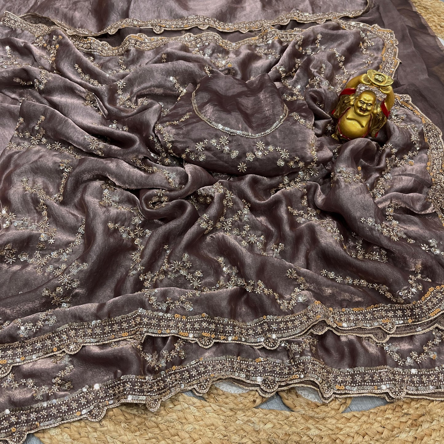 Luxe Grand look good beeds work saree